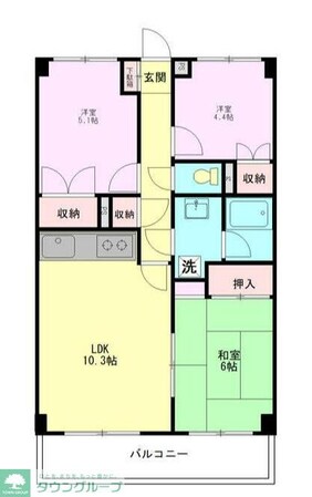 エスポワールの物件間取画像